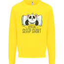 Panda Bear Funny Sleep Sleeping Nightwear Kids Sweatshirt Jumper Yellow