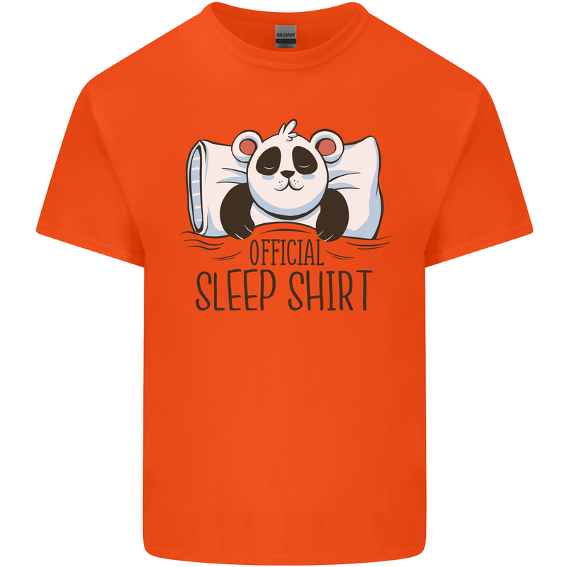 Panda Bear Funny Sleep Sleeping Nightwear Kids T-Shirt Childrens Orange