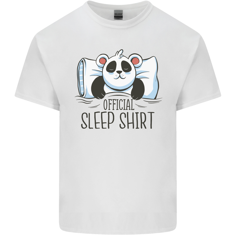 Panda Bear Funny Sleep Sleeping Nightwear Kids T-Shirt Childrens White