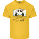 Panda Bear Funny Sleep Sleeping Nightwear Kids T-Shirt Childrens Yellow
