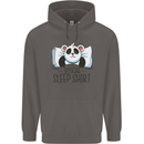 Panda Bear Funny Sleep Sleeping Nightwear Mens 80% Cotton Hoodie Charcoal
