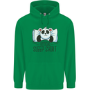 Panda Bear Funny Sleep Sleeping Nightwear Mens 80% Cotton Hoodie Irish Green