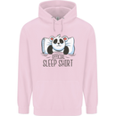 Panda Bear Funny Sleep Sleeping Nightwear Mens 80% Cotton Hoodie Light Pink