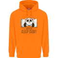 Panda Bear Funny Sleep Sleeping Nightwear Mens 80% Cotton Hoodie Orange