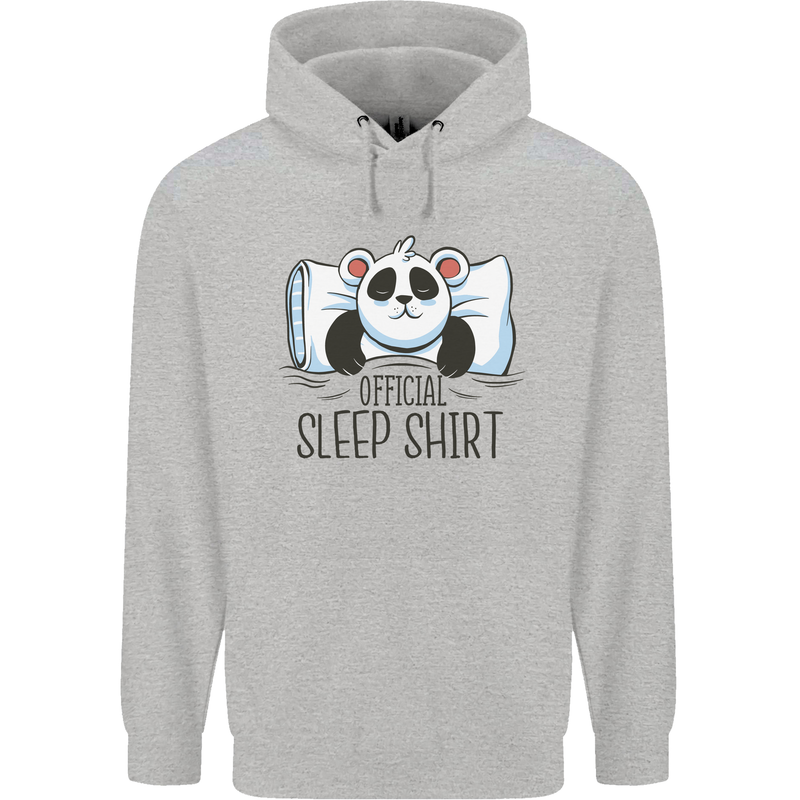Panda Bear Funny Sleep Sleeping Nightwear Mens 80% Cotton Hoodie Sports Grey