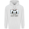 Panda Bear Funny Sleep Sleeping Nightwear Mens 80% Cotton Hoodie White