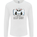 Panda Bear Funny Sleep Sleeping Nightwear Mens Long Sleeve T-Shirt White