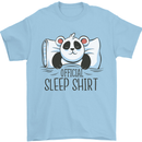 Panda Bear Funny Sleep Sleeping Nightwear Mens T-Shirt 100% Cotton Light Blue
