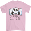 Panda Bear Funny Sleep Sleeping Nightwear Mens T-Shirt 100% Cotton Light Pink