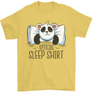 Panda Bear Funny Sleep Sleeping Nightwear Mens T-Shirt 100% Cotton Yellow