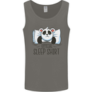 Panda Bear Funny Sleep Sleeping Nightwear Mens Vest Tank Top Charcoal
