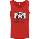 Panda Bear Funny Sleep Sleeping Nightwear Mens Vest Tank Top Red