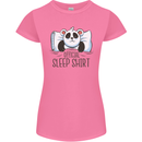 Panda Bear Funny Sleep Sleeping Nightwear Womens Petite Cut T-Shirt Azalea