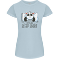 Panda Bear Funny Sleep Sleeping Nightwear Womens Petite Cut T-Shirt Light Blue
