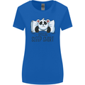 Panda Bear Funny Sleep Sleeping Nightwear Womens Wider Cut T-Shirt Royal Blue