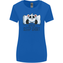 Panda Bear Funny Sleep Sleeping Nightwear Womens Wider Cut T-Shirt Royal Blue