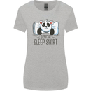Panda Bear Funny Sleep Sleeping Nightwear Womens Wider Cut T-Shirt Sports Grey