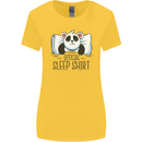Panda Bear Funny Sleep Sleeping Nightwear Womens Wider Cut T-Shirt Yellow