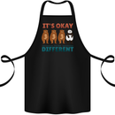 Panda Bear LGBT It's Okay to Be Different Cotton Apron 100% Organic Black