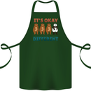 Panda Bear LGBT It's Okay to Be Different Cotton Apron 100% Organic Forest Green