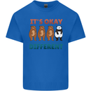 Panda Bear LGBT It's Okay to Be Different Kids T-Shirt Childrens Royal Blue