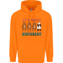 Panda Bear LGBT It's Okay to Be Different Mens 80% Cotton Hoodie Orange