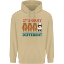 Panda Bear LGBT It's Okay to Be Different Mens 80% Cotton Hoodie Sand