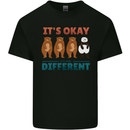 Panda Bear LGBT It's Okay to Be Different Mens Cotton T-Shirt Tee Top Black
