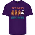 Panda Bear LGBT It's Okay to Be Different Mens Cotton T-Shirt Tee Top Purple