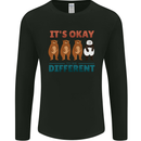 Panda Bear LGBT It's Okay to Be Different Mens Long Sleeve T-Shirt Black