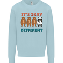 Panda Bear LGBT It's Okay to Be Different Mens Sweatshirt Jumper Light Blue