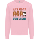 Panda Bear LGBT It's Okay to Be Different Mens Sweatshirt Jumper Light Pink