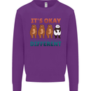 Panda Bear LGBT It's Okay to Be Different Mens Sweatshirt Jumper Purple
