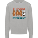 Panda Bear LGBT It's Okay to Be Different Mens Sweatshirt Jumper Sports Grey