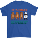 Panda Bear LGBT It's Okay to Be Different Mens T-Shirt Cotton Gildan Royal Blue
