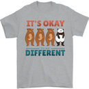 Panda Bear LGBT It's Okay to Be Different Mens T-Shirt Cotton Gildan Sports Grey