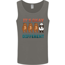 Panda Bear LGBT It's Okay to Be Different Mens Vest Tank Top Charcoal