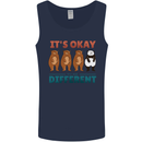 Panda Bear LGBT It's Okay to Be Different Mens Vest Tank Top Navy Blue