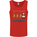Panda Bear LGBT It's Okay to Be Different Mens Vest Tank Top Red