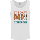 Panda Bear LGBT It's Okay to Be Different Mens Vest Tank Top White
