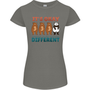 Panda Bear LGBT It's Okay to Be Different Womens Petite Cut T-Shirt Charcoal