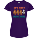 Panda Bear LGBT It's Okay to Be Different Womens Petite Cut T-Shirt Purple