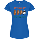 Panda Bear LGBT It's Okay to Be Different Womens Petite Cut T-Shirt Royal Blue