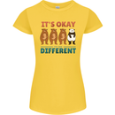 Panda Bear LGBT It's Okay to Be Different Womens Petite Cut T-Shirt Yellow