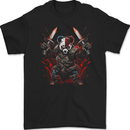 Panda Warrior Bear MMA SCI-FI Samurai Mens Gildan Cotton T-Shirt Black