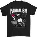 Pandalism Banksy Style Street Art Graffiti Mens T-Shirt Cotton Gildan Black