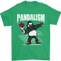 Pandalism Banksy Style Street Art Graffiti Mens T-Shirt Cotton Gildan Irish Green