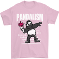 Pandalism Banksy Style Street Art Graffiti Mens T-Shirt Cotton Gildan Light Pink
