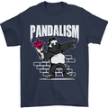 Pandalism Banksy Style Street Art Graffiti Mens T-Shirt Cotton Gildan Navy Blue