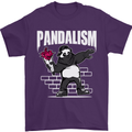 Pandalism Banksy Style Street Art Graffiti Mens T-Shirt Cotton Gildan Purple